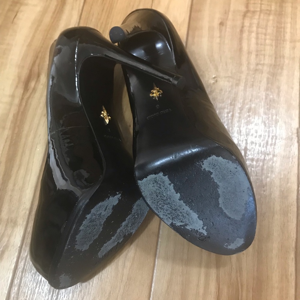 Beautiful Black Patent Platform Heels Size 8 - Picture 5 of 5